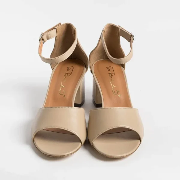 Women Via Roma 15 Sandals With Heel* - Sandals With Heels - 3065 - Nappa Nude